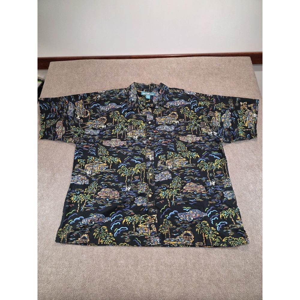 Vintage Y2K Big Dogs "Big Dogs Motel" Novelty Hawaiian Shirt – Men's 3X - NICE!